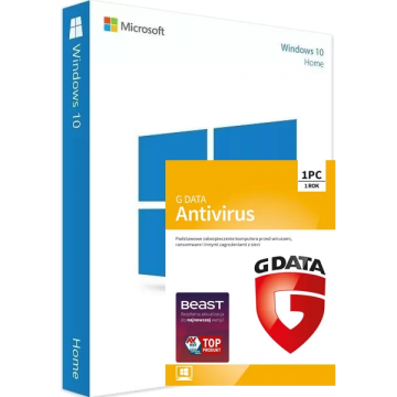 Microsoft Windows 10 Home + G DATA AntiVirus