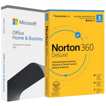 Microsoft Office 2021 Home & Business + Norton 360 Deluxe