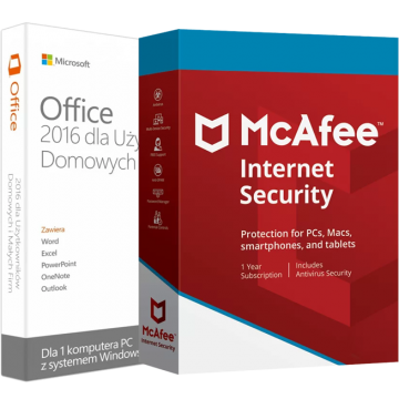 Microsoft Office 2016 Home & Business + McAfee Internet Security
