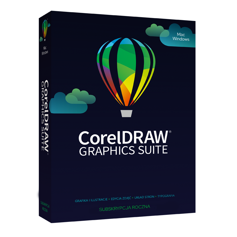 CorelDRAW Graphics Suite (365 dni) Windows/Mac - Subskrypcja rządowa – Odnowienie