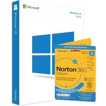 Microsoft Windows 10 Home + Norton 360 Deluxe 3pc/6mc