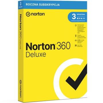 Norton 360 Deluxe (3 stanowiska, 12 miesięcy)