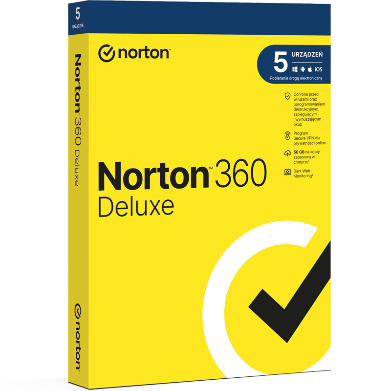 Norton 360 Deluxe (5 stanowisk, 24 miesiące)