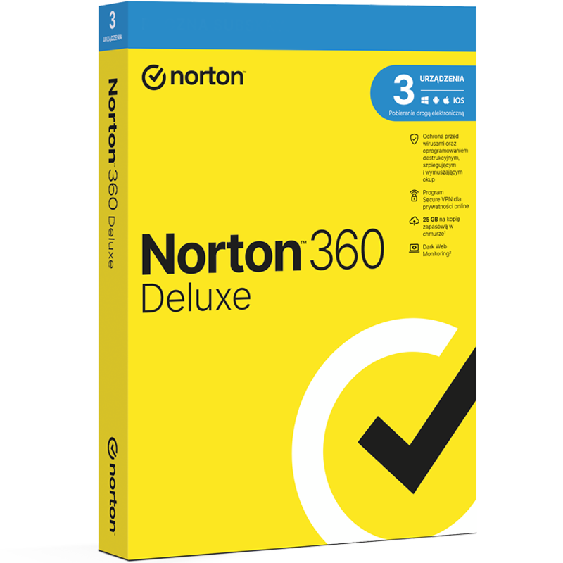 Norton 360 Deluxe (3 stanowiska, 36 miesięcy)