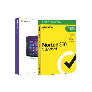 Microsoft Windows 10 Professional + Norton 360 Deluxe 1PC/12mc