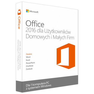Microsoft Office 2016 dla Użytkowników Domowych i Małych Firm