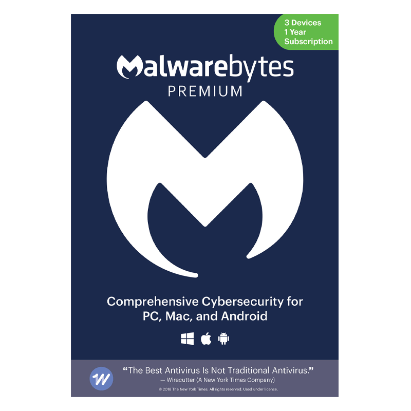 Malwarebytes Standard (3 urządzenia, 12 miesięcy)