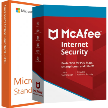 Microsoft Office 2016 Standard + McAfee Internet Security