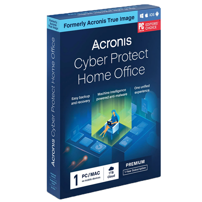 Acronis Cyber Protect Home Office Premium (1 stanowisko, 12 miesięcy) + 1 TB