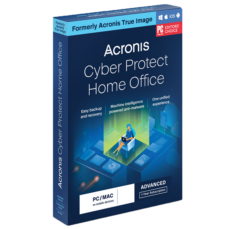 Acronis Cyber Protect Home Office Advanced (1 stanowisko, 12 miesięcy) + 500 GB