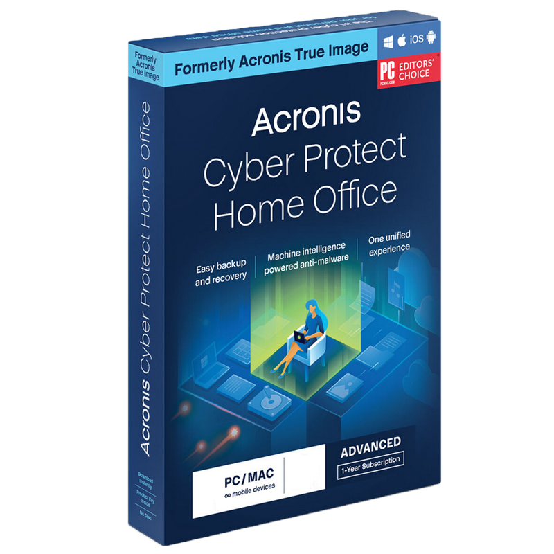 Acronis Cyber Protect Home Office Advanced (3 stanowiska, 12 miesięcy) + 500 GB