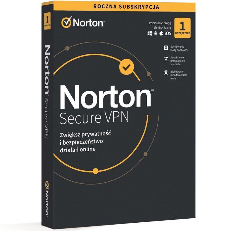 Norton Secure VPN (1 stanowisko, 12 miesięcy)