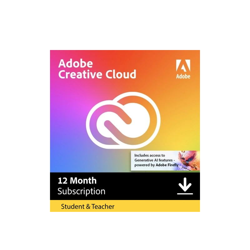 Adobe Creative Cloud Student and Teacher Edition All Apps MULTI Win/Mac – licencja na subskrypcję (1 rok) – 1 użytkownik ESD