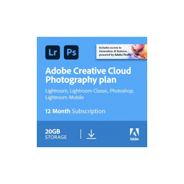 Adobe Plan Fotograficzny CC 20GB: Photoshop + Lightroom MULTI Win/Mac – licencja na subskrypcję (2 lata) – 1 użytkownik ESD