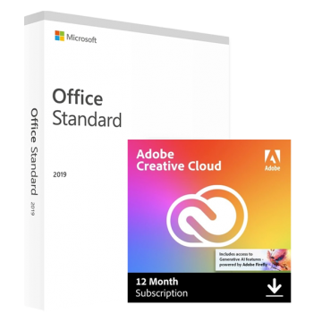 Adobe Creative Cloud All Apps MULTI Win/Mac – licencja na subskrypcję (1 rok) – 1 użytkownik ESD + Office 2019 Standard