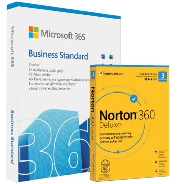 Microsoft 365 Business Standard + Norton 360 Deluxe 3PC/6mc