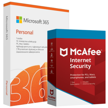 Microsoft 365 Personal + McAfee Internet Security