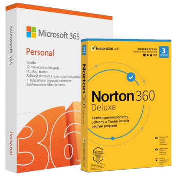 Microsoft 365 Personal + Norton 360 Deluxe 3PC/6mc