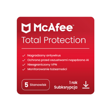 McAfee Total Protection (5 stanowisk, 12 miesięcy)
