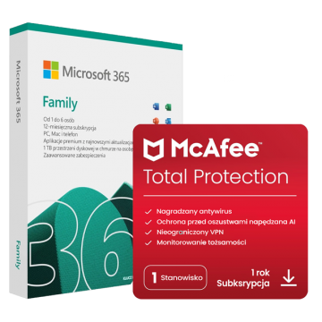 Microsoft 365 Family + Mcafee Total Protection