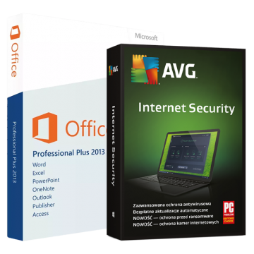 Microsoft Office 2013 Professional Plus + AVG Internet Security