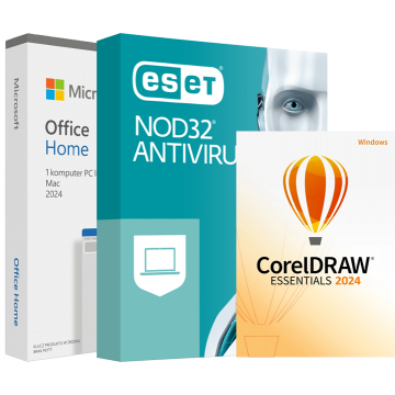 Microsoft Office 2024 Home + ESET NOD32 Antivirus + CorelDRAW Essentials 2024