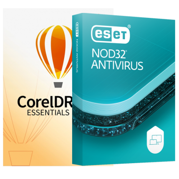 CorelDRAW Essentials 2021 MULTI Win ESD + ESET NOD32 Antivirus