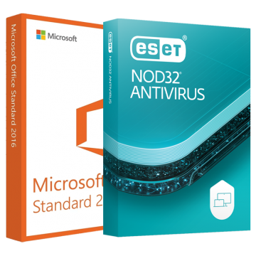Microsoft Office 2016 Standard + ESET NOD32 Antivirus