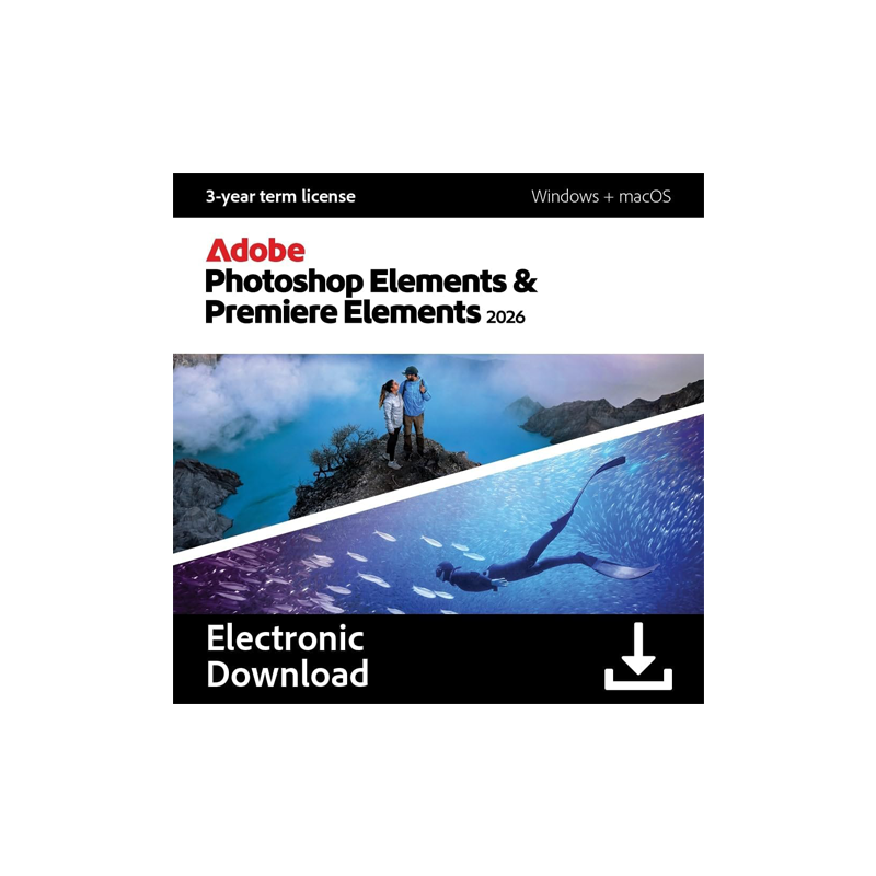 Adobe Photoshop & Premiere Elements 2026 MULTI Win/Mac – licencja czasowa (3 lata) ESD