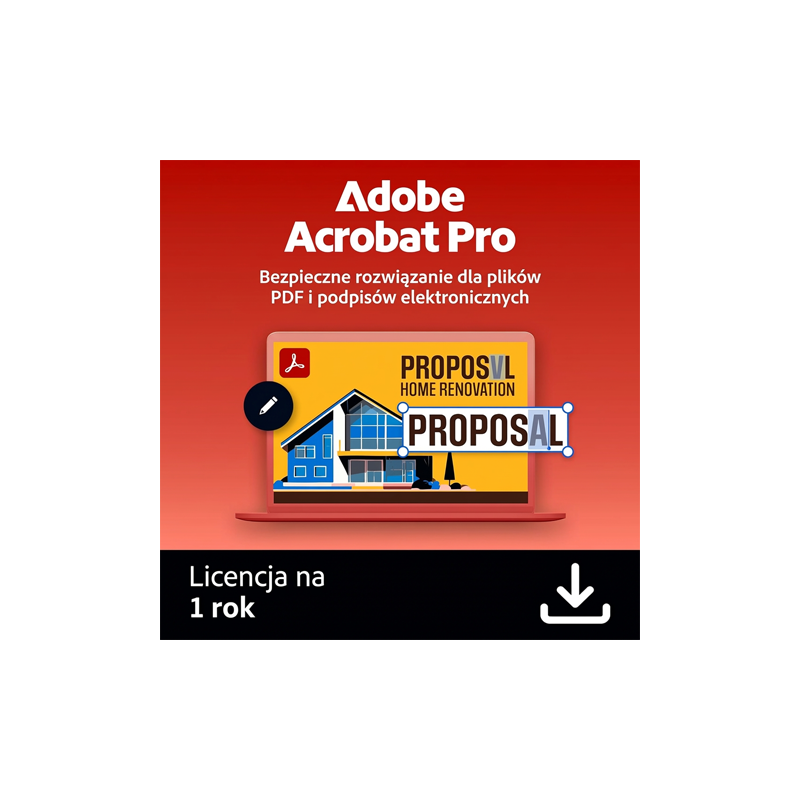 Adobe Acrobat DC Pro MULTI Win/Mac – licencja na subskrypcję (1 rok) – 1 użytkownik ESD