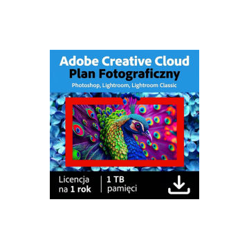 Adobe Plan Fotograficzny CC 1TB: Photoshop + Lightroom MULTI Win/Mac – licencja na subskrypcję (1 rok) – 1 użytkownik ESD