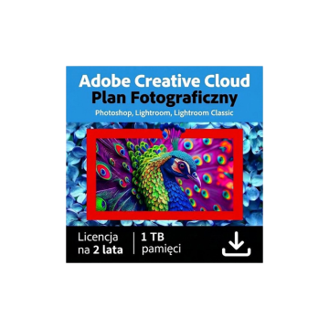 Adobe Plan Fotograficzny CC 1TB: Photoshop + Lightroom MULTI Win/Mac – licencja na subskrypcję (2 lata) – 1 użytkownik ESD