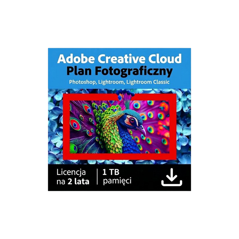 Adobe Plan Fotograficzny CC 1TB: Photoshop + Lightroom MULTI Win/Mac – licencja na subskrypcję (2 lata) – 1 użytkownik ESD