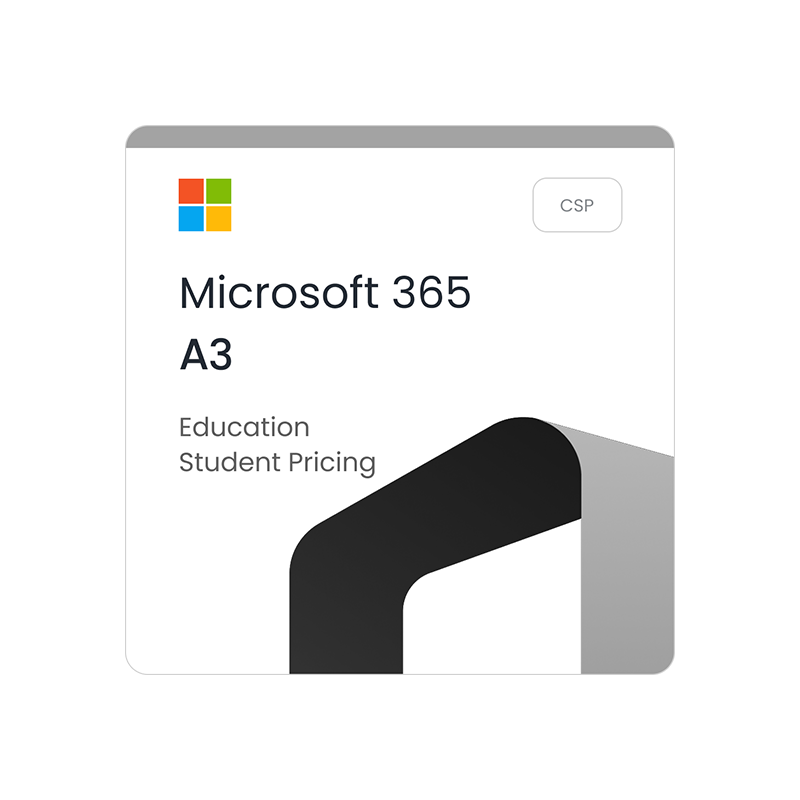 Microsoft 365 A3 (Education Student Pricing) NCE CSP - 1 rok