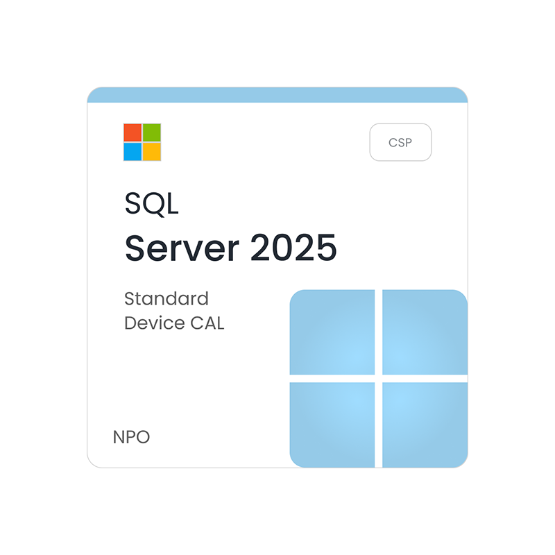 Microsoft SQL Server 2025 Standard - CSP - NPO - 1 Device CAL