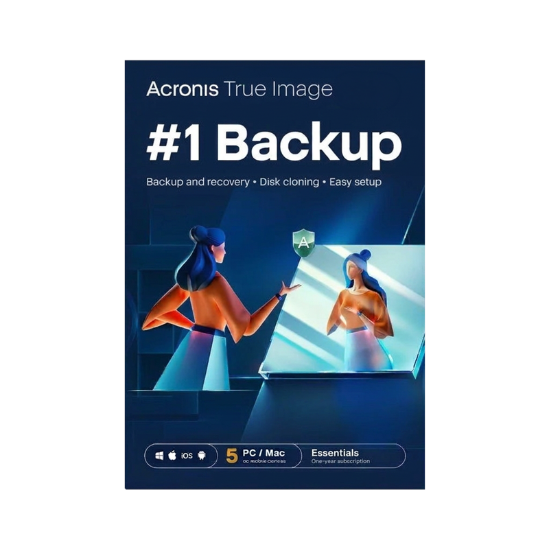 Acronis True Image Essentials (5 stanowisk, 12 miesięcy)