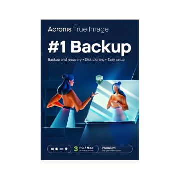 Acronis True Image Premium (3 stanowiska, 12 miesięcy) + 1 TB