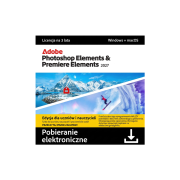 Adobe Photoshop & Premiere Elements 2027 Student and Teacher Edition MULTI Win/Mac – licencja czasowa (3 lata) ESD