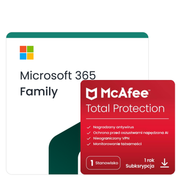 Microsoft 365 Family + Mcafee Total Protection