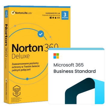 Microsoft 365 Business Standard + Norton 360 Deluxe 3PC/6mc