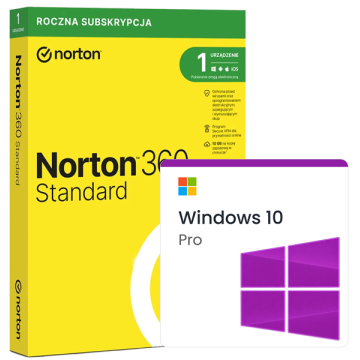 Microsoft Windows 10 Professional + Norton 360 Standard 1PC/12mc