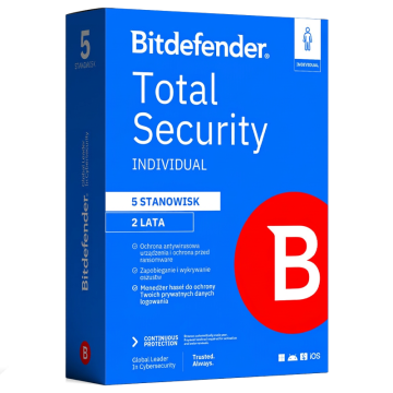 Bitdefender Total Security Individual (5 stanowisk, 24 miesiące)
