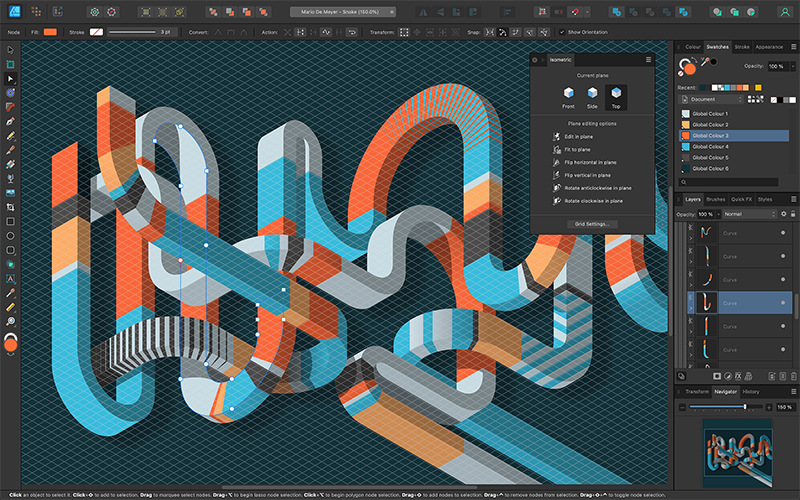 Pulpit programu Affinity Designer