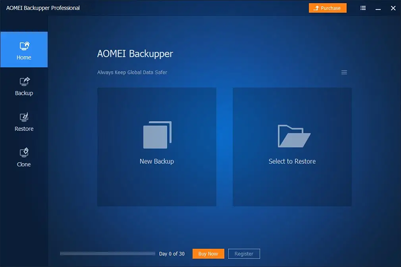 Program AOMEI Backupper Pro