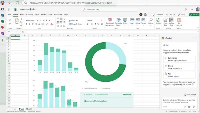 Excel Online widok główny