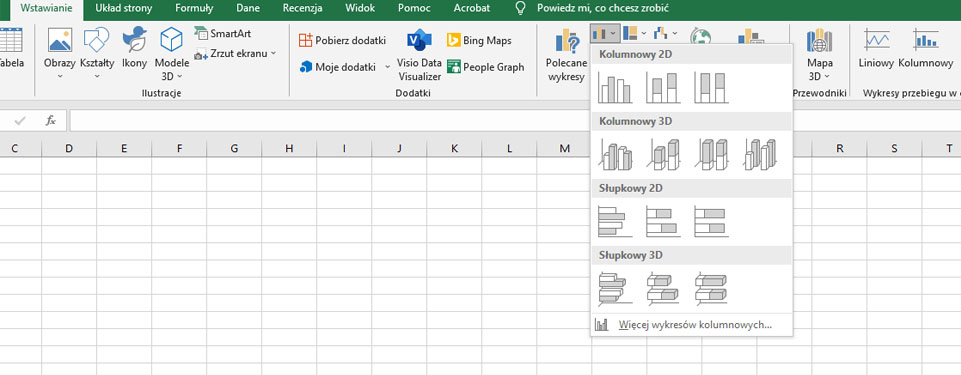 Tworzenie wykresów Excel