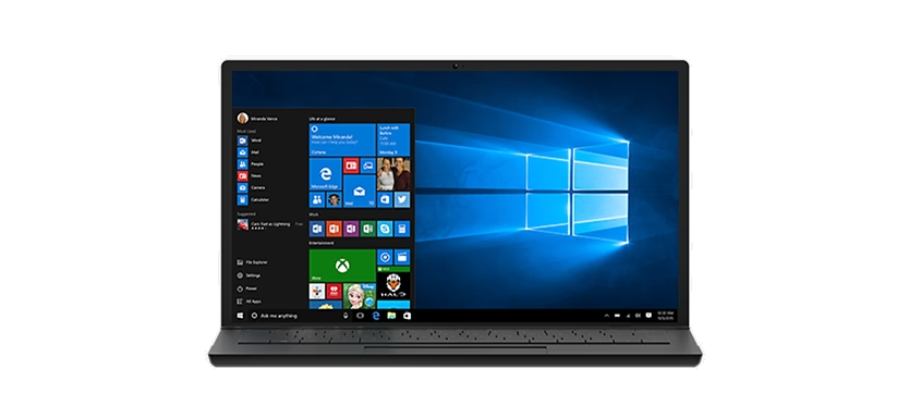 laptop przedstawiający Windows 10