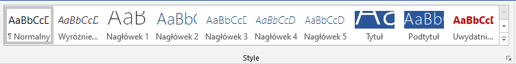 Rodzaje nagłówków w programie Microsoft Word
