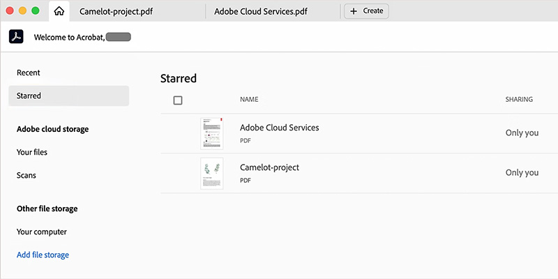 Oznaczanie dokumentów gwiazdką w Adobe Acrobat Classic