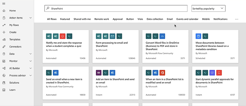 PowerAutomate i SharePoint Server